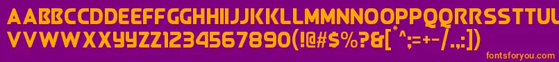 QueenOfCamelot Font – Orange Fonts on Purple Background
