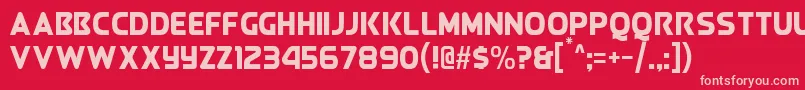 QueenOfCamelot Font – Pink Fonts on Red Background