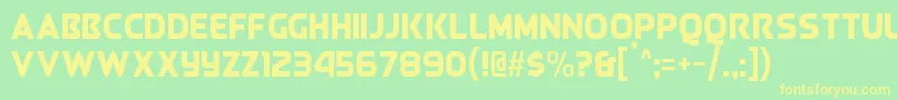 QueenOfCamelot Font – Yellow Fonts on Green Background