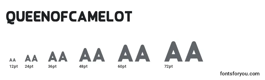 QueenOfCamelot Font Sizes