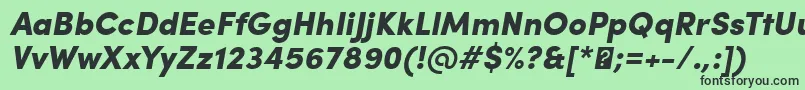 Шрифт SofiaProBlackItalic – чёрные шрифты на зелёном фоне