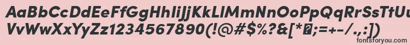 フォントSofiaProBlackItalic – ピンクの背景に黒い文字