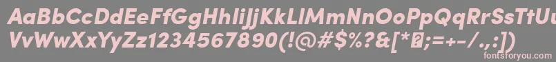 SofiaProBlackItalic-fontti – vaaleanpunaiset fontit harmaalla taustalla