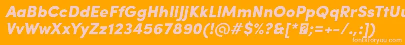 Шрифт SofiaProBlackItalic – розовые шрифты на оранжевом фоне