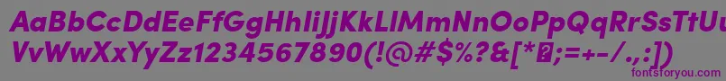 Шрифт SofiaProBlackItalic – фиолетовые шрифты на сером фоне