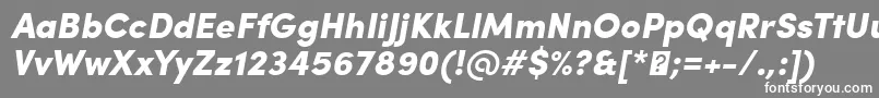 フォントSofiaProBlackItalic – 灰色の背景に白い文字
