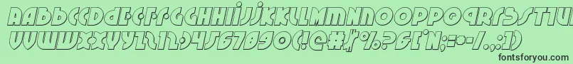 Neuralnomiconoutital Font – Black Fonts on Green Background