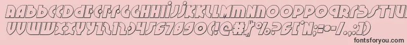 Neuralnomiconoutital-Schriftart – Schwarze Schriften auf rosa Hintergrund