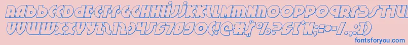 Neuralnomiconoutital Font – Blue Fonts on Pink Background