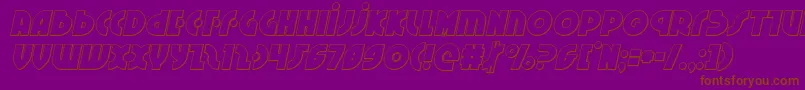 Neuralnomiconoutital Font – Brown Fonts on Purple Background
