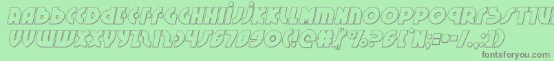 Neuralnomiconoutital Font – Gray Fonts on Green Background