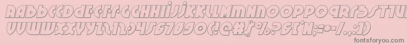 Шрифт Neuralnomiconoutital – серые шрифты на розовом фоне