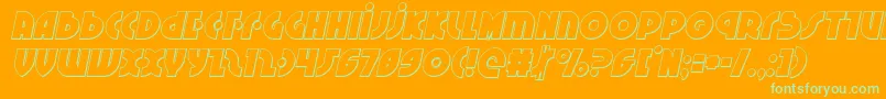 Neuralnomiconoutital Font – Green Fonts on Orange Background