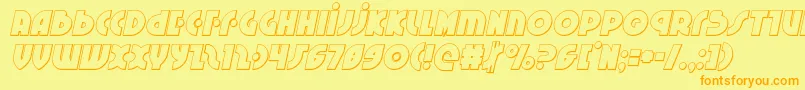 Neuralnomiconoutital Font – Orange Fonts on Yellow Background