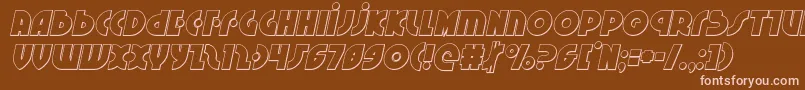 Шрифт Neuralnomiconoutital – розовые шрифты на коричневом фоне