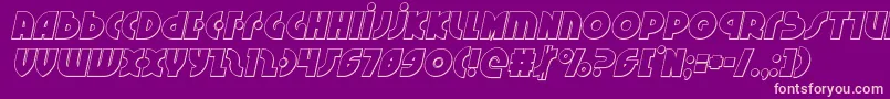 Neuralnomiconoutital-Schriftart – Rosa Schriften auf violettem Hintergrund