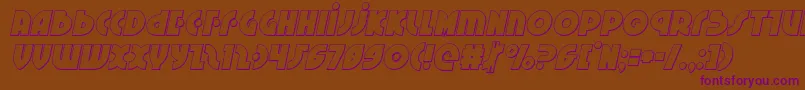 Neuralnomiconoutital Font – Purple Fonts on Brown Background