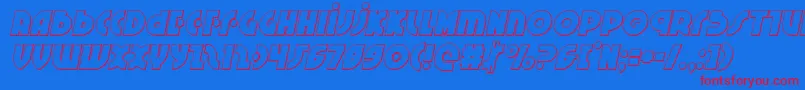 フォントNeuralnomiconoutital – 赤い文字の青い背景