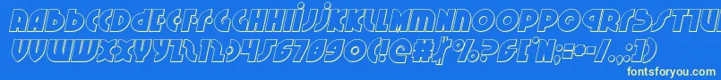 Neuralnomiconoutital Font – Yellow Fonts on Blue Background