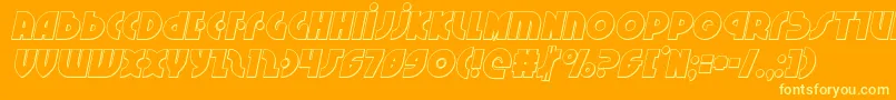 Neuralnomiconoutital Font – Yellow Fonts on Orange Background