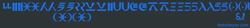 Czcionka NabooFuthork – niebieskie czcionki na czarnym tle