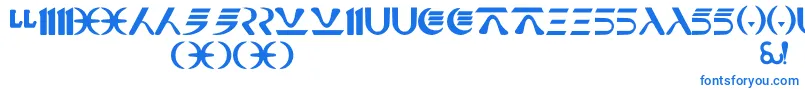 Шрифт NabooFuthork – синие шрифты на белом фоне
