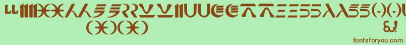 NabooFuthork Font – Brown Fonts on Green Background