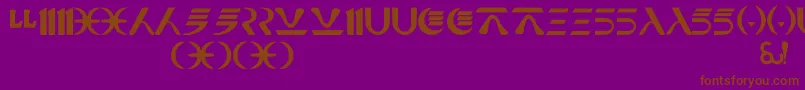 NabooFuthork Font – Brown Fonts on Purple Background