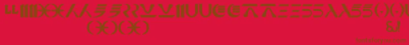 fuente NabooFuthork – Fuentes Marrones Sobre Fondo Rojo