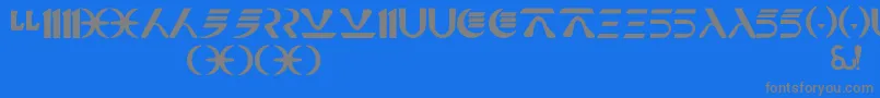 フォントNabooFuthork – 青い背景に灰色の文字