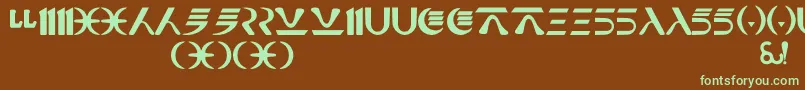 NabooFuthork Font – Green Fonts on Brown Background