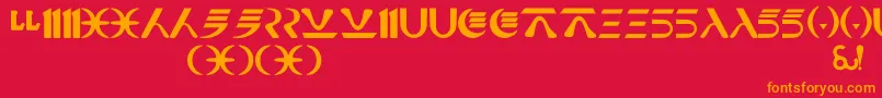 NabooFuthork Font – Orange Fonts on Red Background