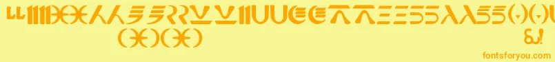 NabooFuthork Font – Orange Fonts on Yellow Background