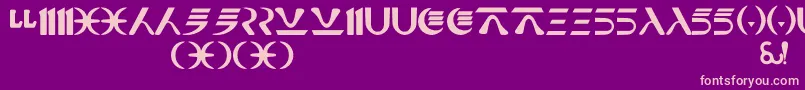 NabooFuthork Font – Pink Fonts on Purple Background