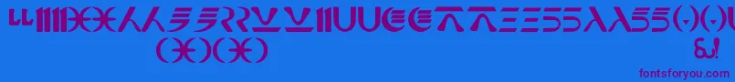 NabooFuthork Font – Purple Fonts on Blue Background