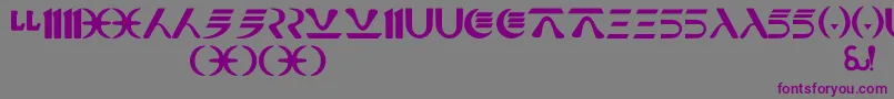 Шрифт NabooFuthork – фиолетовые шрифты на сером фоне