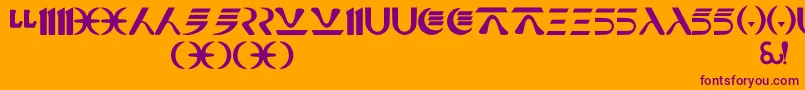 NabooFuthork Font – Purple Fonts on Orange Background