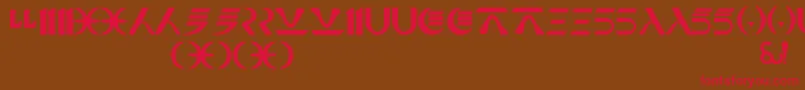 NabooFuthork Font – Red Fonts on Brown Background