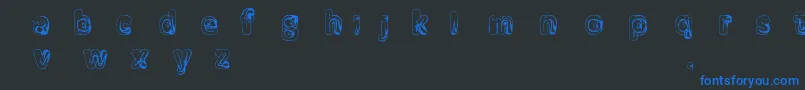 Manenschijn02 Font – Blue Fonts on Black Background