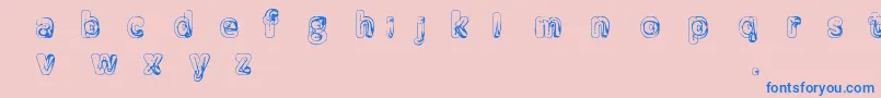 Manenschijn02 Font – Blue Fonts on Pink Background