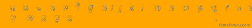 Manenschijn02-Schriftart – Graue Schriften auf orangefarbenem Hintergrund