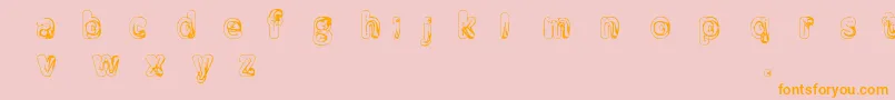 Manenschijn02 Font – Orange Fonts on Pink Background