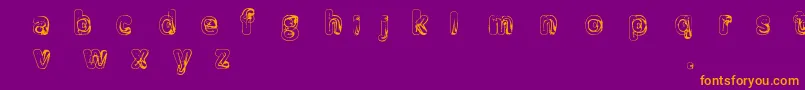 Manenschijn02 Font – Orange Fonts on Purple Background