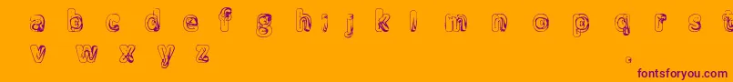 Manenschijn02 Font – Purple Fonts on Orange Background