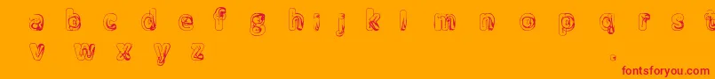 Manenschijn02 Font – Red Fonts on Orange Background