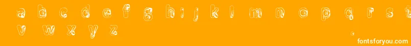 Manenschijn02-Schriftart – Weiße Schriften auf orangefarbenem Hintergrund