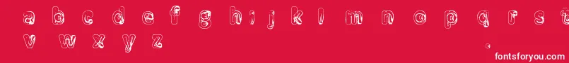 Manenschijn02 Font – White Fonts on Red Background