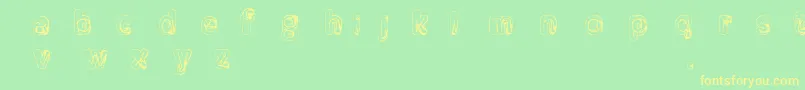Manenschijn02 Font – Yellow Fonts on Green Background