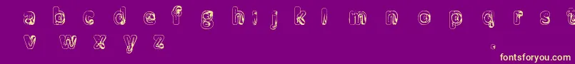 Manenschijn02 Font – Yellow Fonts on Purple Background