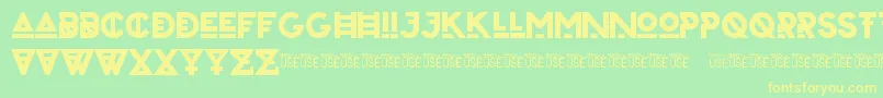 ZilapUrbanBoldDemo Font – Yellow Fonts on Green Background